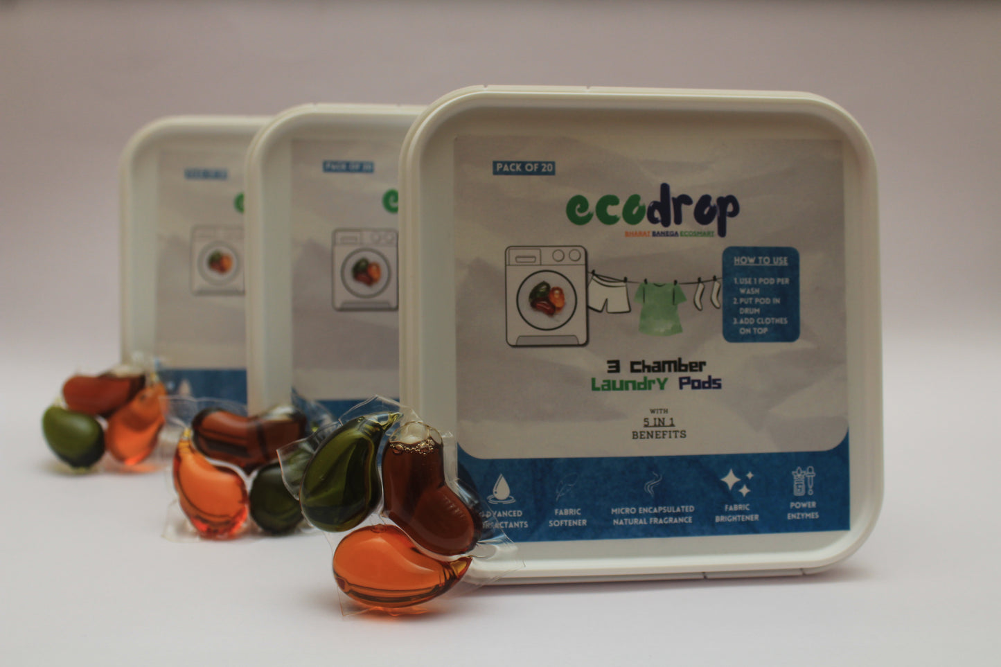 Three chamber Laundry Pods (Pack of 60)
